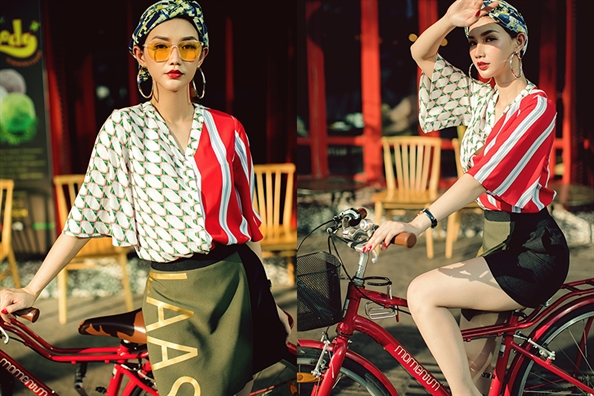 MC Quynh Chi goi y street style xuong pho ngay he