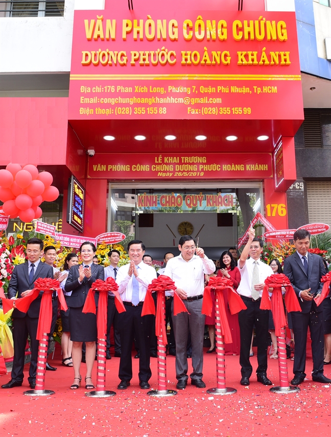 Khai truong Van phong cong chung Duong Phuoc Hoang Khanh