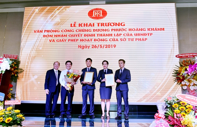 Khai truong Van phong cong chung Duong Phuoc Hoang Khanh