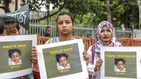 Bangladesh buộc tội những kẻ thiêu sống ‘nữ sinh tố cáo hiệu trưởng quấy rối’