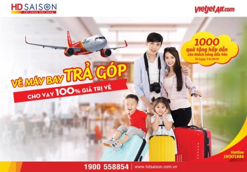 HD SAISON chính thức bán vé máy bay trả góp Vietjet Air
