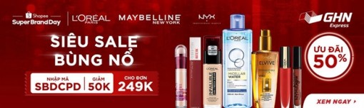 Tổng số đơn hàng của L’Oreal tăng gấp 30 lần trong Ngày hội thương hiệu cùng Shopee
