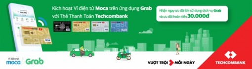 Ví điện tử Moca trên ứng dụng Grab chính thức liên kết với Techcombank: Gia tăng lợi ích vượt trội cho khách hàng