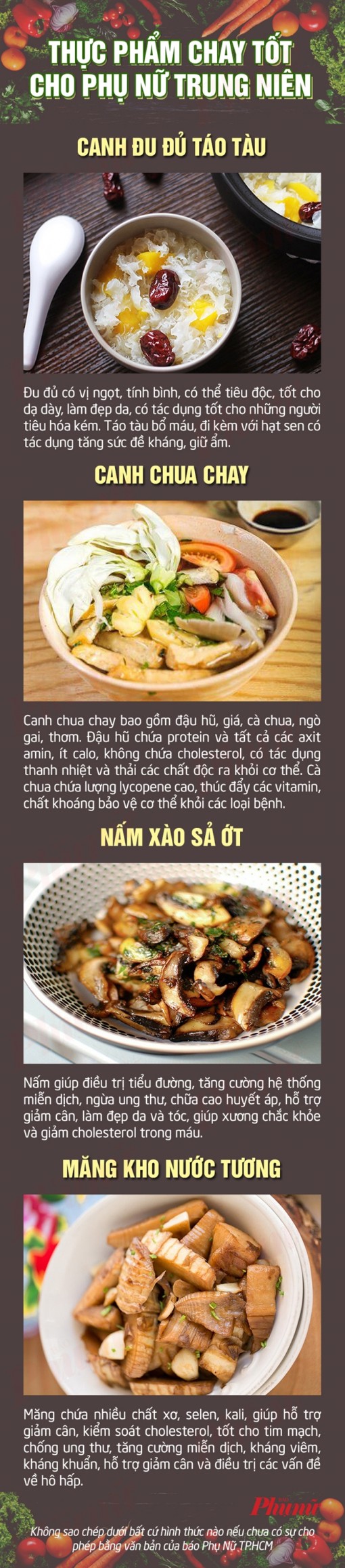 Những món ăn chay tháng 7 tốt cho phụ nữ