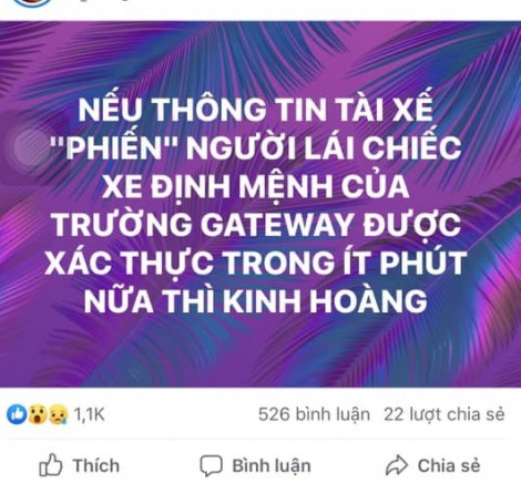 Cơ quan điều tra phủ nhận tin đồn tài xế trường Gateway tử vong