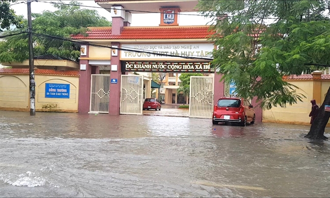 Nghe An yeu cau rut ngan, thay doi hinh thuc khai giang de ung pho mua lu