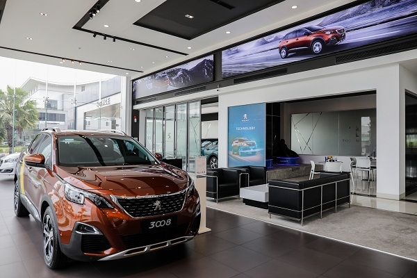 He thong showroom  Peugeot chuan 3S  toan cau tai Viet Nam