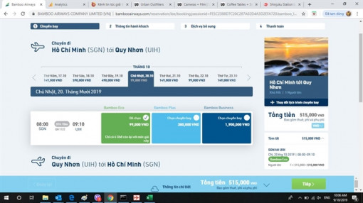 Thứ Tư hàng tuần, Bamboo Airways mở vé bán chỉ từ 99.000 đồng