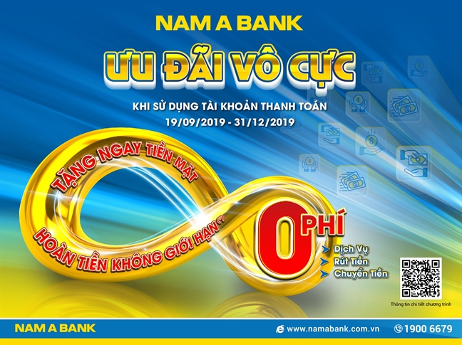 Mo tai khoan thanh toan tai Nam A Bank duoc mien hang loat phi giao dich