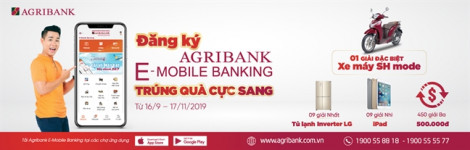 Đăng ký Agribank E-Mobile Banking trúng quà cực sang