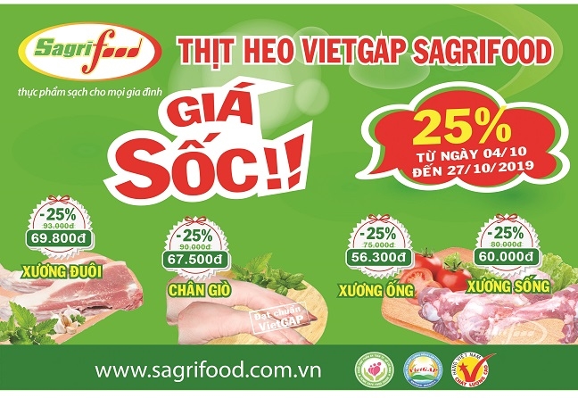 Sagrifood tung chuong trinh giam gia soc 25%