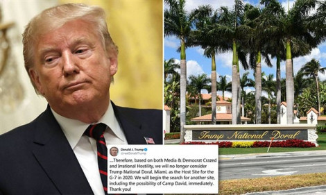 Tổng thống Trump hủy kế hoạch tổ chức Hội nghị Thượng đỉnh G-7 tại resort do ông sở hữu