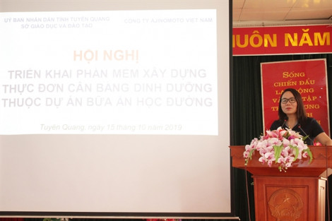 Nhân rộng áp dụng dự án Bữa ăn học đường đến tỉnh Tuyên Quang