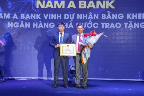 Nam A Bank nhận bằng khen của Thống đốc Ngân hàng Nhà nước Việt Nam