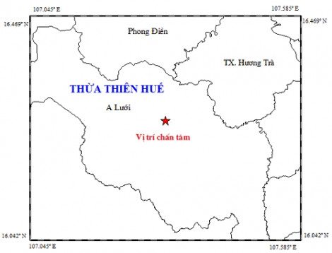 Lại xảy ra động đất gây rung lắc quanh đập thủy điện A Lưới