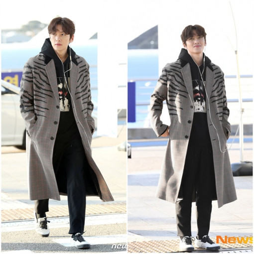 Ji Chang Wook điển trai cùng dàn sao diện đồ đen lên đường sang Việt Nam