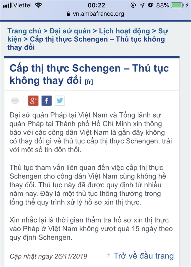 Thu tuc cap visa Schengen khong bi xiet nhu tin don