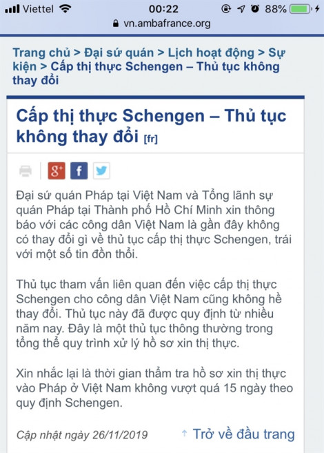 Thủ tục cấp visa Schengen không bị xiết như tin đồn