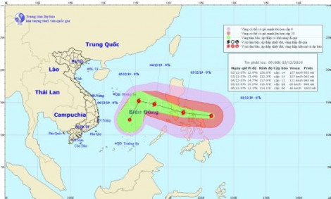 Siêu bão Kammuri đang tiến vào Biển Đông, đe dọa SEA Games 30