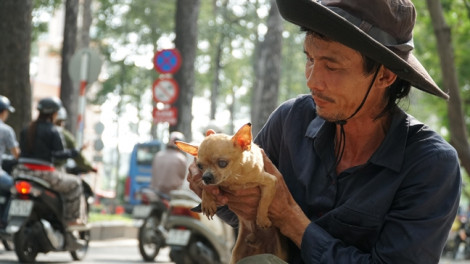 Người đàn ông nghèo 10 năm rong ruổi cùng bầy chó trên xe