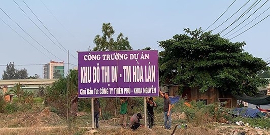 Bac tu cach chu dau tu du an Khu dan cu Hoa Lan doi voi Cong ty Kim Oanh 