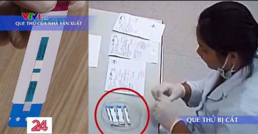 Bệnh viện Xanh Pôn phủ nhận việc cắt đôi que thử khi xét nghiệm