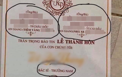 Mất vui vì thiệp cưới