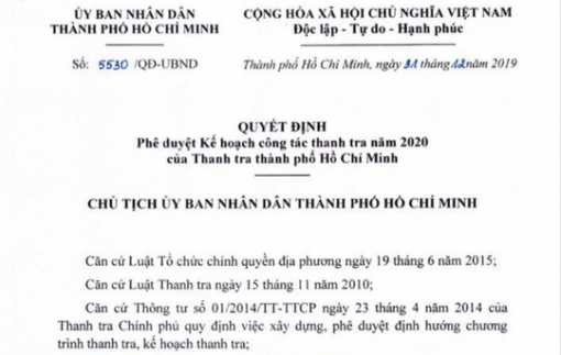 Năm 2020, TPHCM quyết tâm ngăn chặn tiêu cực trong hoạt động thanh tra