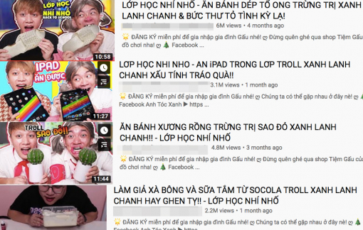 Lại thêm một kênh YouTube có nội dung nguy hại cho trẻ em