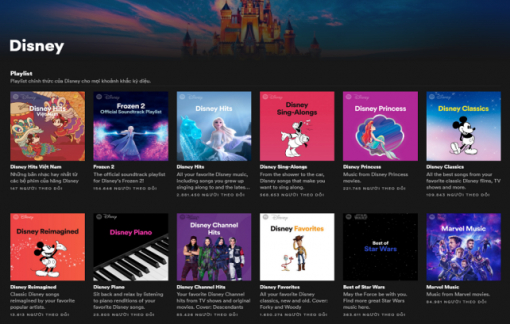 Disney Hub nay đã có mặt trên Spotify tại Đông Nam Á, Hồng Kông và Đài Loan
