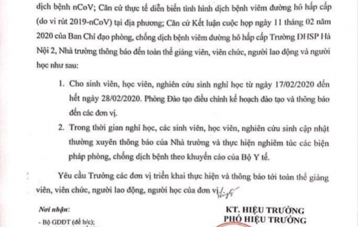 Phòng dịch Covid-19, nhiều trường đại học cho sinh viên nghỉ đến 1/3