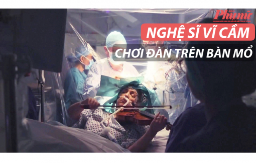 Nghệ sĩ vĩ cầm vẫn kéo đàn khi đang được các bác sĩ mở hộp sọ cắt bỏ khối u