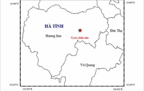 Hà Tĩnh xảy ra động đất tại xã miền núi huyện Hương Sơn