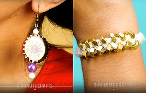 Clip: Dùng nắp chai, ốc vít làm phụ kiện thời trang độc đáo