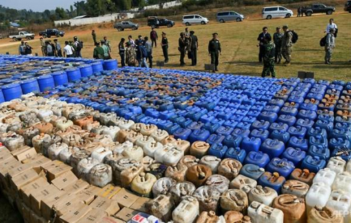 Myanmar triệt phá ba nhà máy, thu giữ số ma túy trị giá hơn 100 triệu USD
