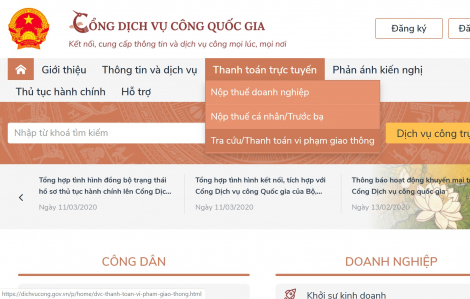 Các tỉnh, thành phố nào có thể nộp phạt vi phạm giao thông trực tuyến từ hôm nay?