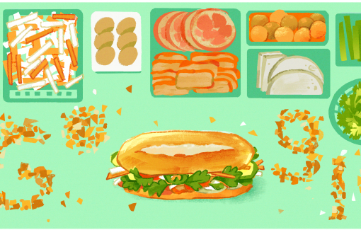 Google Doodle vinh danh bánh mì Việt Nam