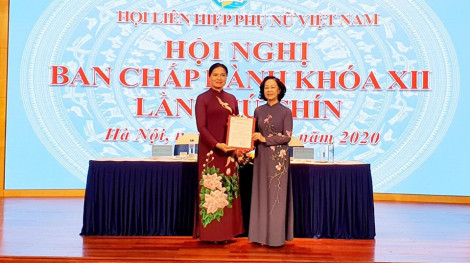 Bà Hà Thị Nga được bầu giữ chức vụ Chủ tịch Hội Liên Hiệp Phụ nữ Việt Nam
