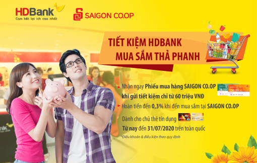 Tiết kiệm HDBank, mua sắm thả phanh