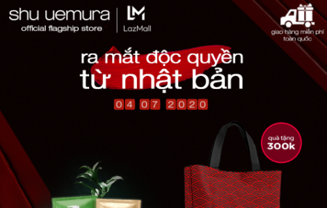 shu uemura ra mắt gian hàng chính hãng trên LazMall vào ngày 04/07/2020