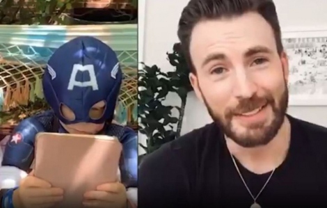 Sao “Captain America” tặng quà đặc biệt cho cậu bé bị chó cắn phải khâu 90 mũi
