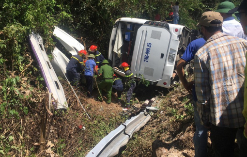 13 người tử vong, 27 người bị thương nặng trong vụ tai nạn xe khách tại cầu Trạ Ang