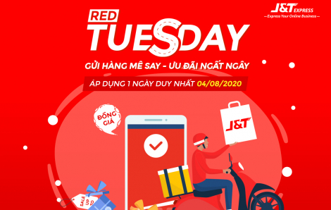 Chuyển phát nhanh J&T Express tung siêu khuyến mãi ngày “Red Tuesday” 4/8