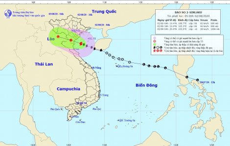 Bão số 2 hướng vào đất liền các tỉnh Ninh Bình - Nghệ An