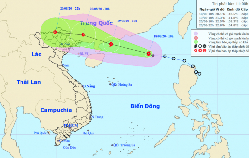 Bão giật cấp 10 trên Biển Đông