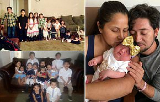 Bà mẹ trẻ 15 con vẫn hạnh phúc khi mang thai em bé thứ 16