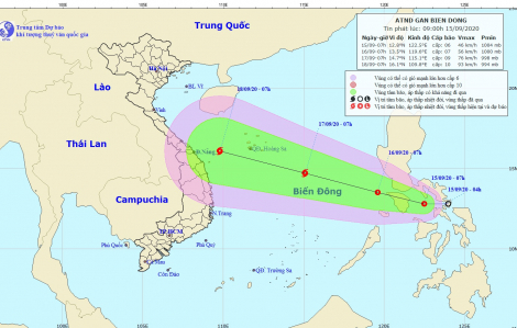 Dự báo áp thấp tại biển Đông có khả năng mạnh lên thành bão