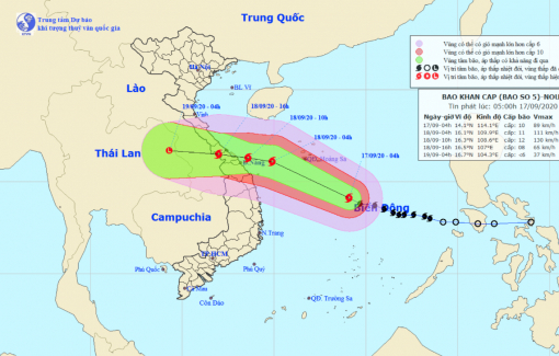Thủ tướng yêu cầu tập trung ứng phó bão số 5