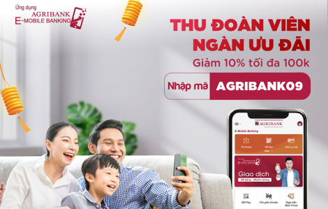 Nhận ngay ưu đãi 100.000 đồng khi mua sắm trực tuyến trên trên ứng dụng Agribank E-Mobile Banking
