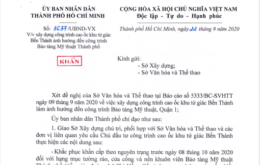 UBND TPHCM yêu cầu kiểm định khẩn cấp Bảo tàng Mỹ Thuật TPHCM